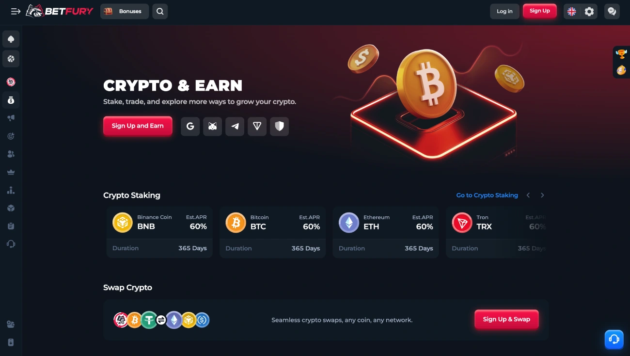 Captura das promoções BetFury
